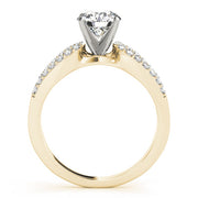 Iconic Multi-Row Round Diamond Engagement Ring in 10K/14K gold and platinum with certified lab-grown or natural diamonds