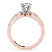 Iconic Multi-Row Round Diamond Engagement Ring in 10K/14K gold and platinum with certified lab-grown or natural diamonds