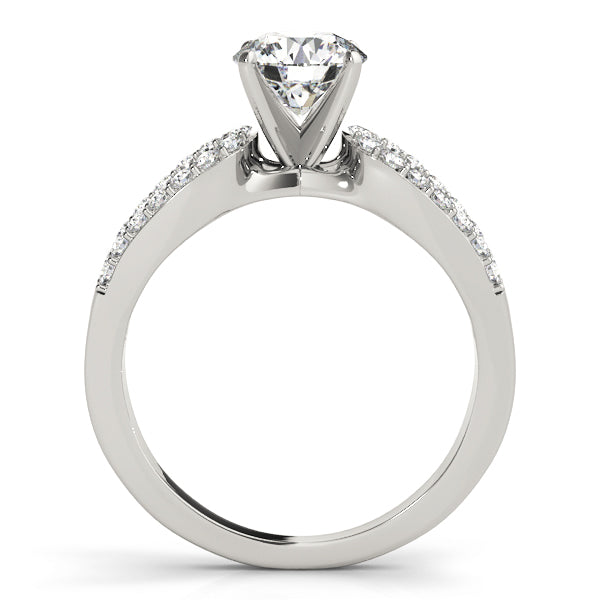 Iconic Multi-Row Round Diamond Engagement Ring in 10K/14K gold and platinum with certified lab-grown or natural diamonds