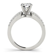 Iconic Multi-Row Round Diamond Engagement Ring in 10K/14K gold and platinum with certified lab-grown or natural diamonds