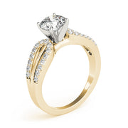 Iconic Multi-Row Round Diamond Engagement Ring in 10K/14K gold and platinum with certified lab-grown or natural diamonds