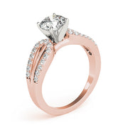 Iconic Multi-Row Round Diamond Engagement Ring in 10K/14K gold and platinum with certified lab-grown or natural diamonds