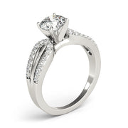 Iconic Multi-Row Round Diamond Engagement Ring in 10K/14K gold and platinum with certified lab-grown or natural diamonds