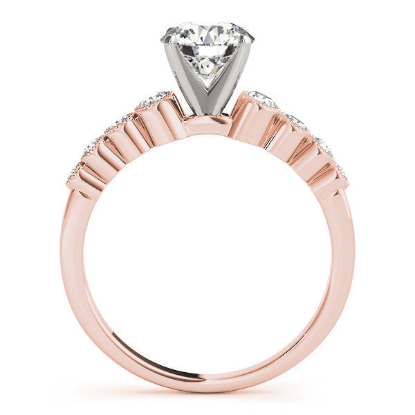 Signature Bezel-Set Round Diamond Engagement Ring in 10K/14K gold and platinum with certified lab-grown or natural diamonds