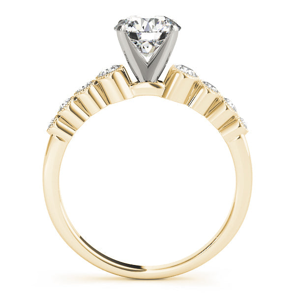 Signature Bezel-Set Round Diamond Engagement Ring in 10K/14K gold and platinum with certified lab-grown or natural diamonds