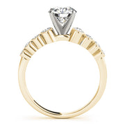 Signature Bezel-Set Round Diamond Engagement Ring in 10K/14K gold and platinum with certified lab-grown or natural diamonds