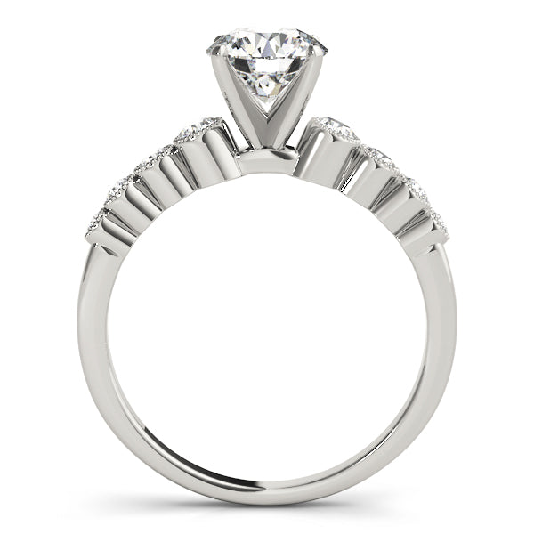 Signature Bezel-Set Round Diamond Engagement Ring in 10K/14K gold and platinum with certified lab-grown or natural diamonds