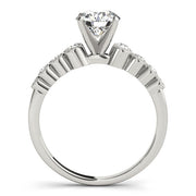 Signature Bezel-Set Round Diamond Engagement Ring in 10K/14K gold and platinum with certified lab-grown or natural diamonds