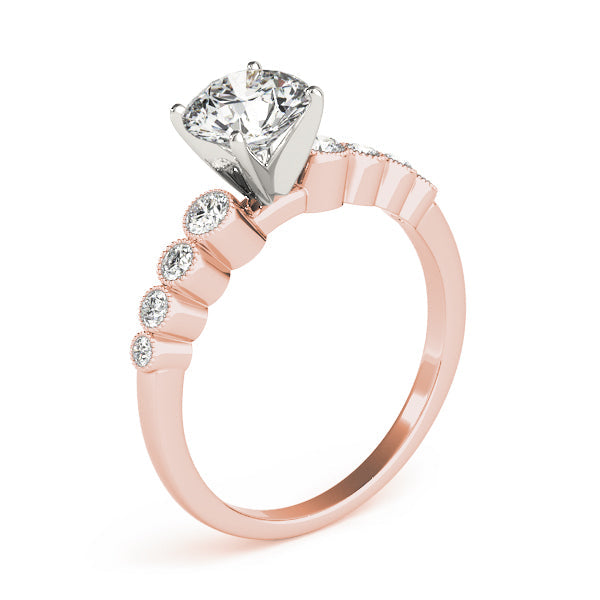 Signature Bezel-Set Round Diamond Engagement Ring in 10K/14K gold and platinum with certified lab-grown or natural diamonds