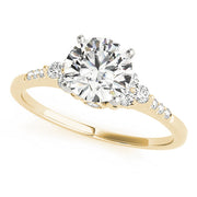 Artisan Remounts Round Diamond Engagement Ring in 10K/14K gold and platinum with certified lab-grown or natural diamonds