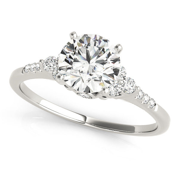 Artisan Remounts Round Diamond Engagement Ring in 10K/14K gold and platinum with certified lab-grown or natural diamonds