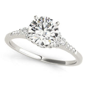 Artisan Remounts Round Diamond Engagement Ring in 10K/14K gold and platinum with certified lab-grown or natural diamonds
