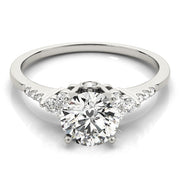 Artisan Remounts Round Diamond Engagement Ring in 10K/14K gold and platinum with certified lab-grown or natural diamonds