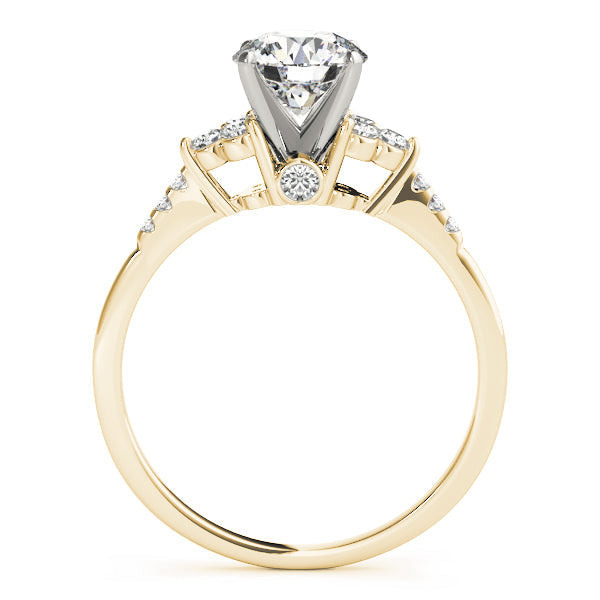 Artisan Remounts Round Diamond Engagement Ring in 10K/14K gold and platinum with certified lab-grown or natural diamonds