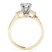 Artisan Remounts Round Diamond Engagement Ring in 10K/14K gold and platinum with certified lab-grown or natural diamonds