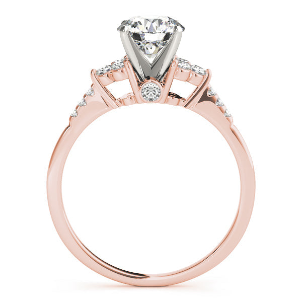 Artisan Remounts Round Diamond Engagement Ring in 10K/14K gold and platinum with certified lab-grown or natural diamonds