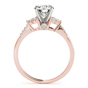 Artisan Remounts Round Diamond Engagement Ring in 10K/14K gold and platinum with certified lab-grown or natural diamonds
