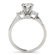 Artisan Remounts Round Diamond Engagement Ring in 10K/14K gold and platinum with certified lab-grown or natural diamonds