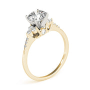 Artisan Remounts Round Diamond Engagement Ring in 10K/14K gold and platinum with certified lab-grown or natural diamonds
