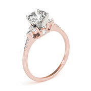 Artisan Remounts Round Diamond Engagement Ring in 10K/14K gold and platinum with certified lab-grown or natural diamonds
