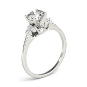 Artisan Remounts Round Diamond Engagement Ring in 10K/14K gold and platinum with certified lab-grown or natural diamonds