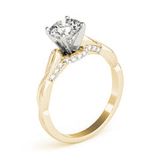 Couture Solitaires Round Diamond Engagement Ring in 10K/14K gold and platinum with certified lab-grown or natural diamonds