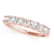U-Prong Half Eternity Ring in Gold & Platinum