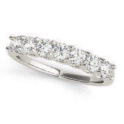 U-Prong Half Eternity Ring in Gold & Platinum