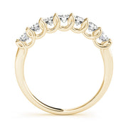 U-Prong Half Eternity Ring in Gold & Platinum