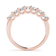 U-Prong Half Eternity Ring in Gold & Platinum