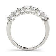 U-Prong Half Eternity Ring in Gold & Platinum