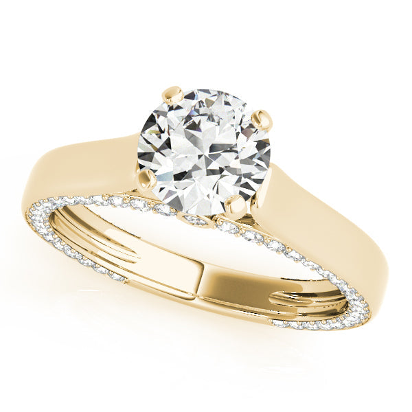 Celestial Remounts Round Diamond Engagement Ring in 10K/14K gold and platinum with certified lab-grown or natural diamonds