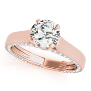 Celestial Remounts Round Diamond Engagement Ring in 10K/14K gold and platinum with certified lab-grown or natural diamonds