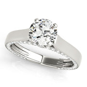 Celestial Remounts Round Diamond Engagement Ring in 10K/14K gold and platinum with certified lab-grown or natural diamonds