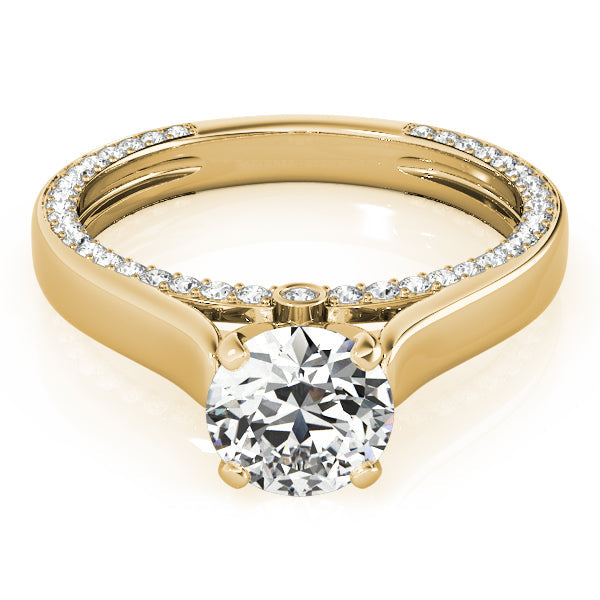 Celestial Remounts Round Diamond Engagement Ring in 10K/14K gold and platinum with certified lab-grown or natural diamonds