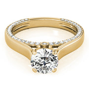 Celestial Remounts Round Diamond Engagement Ring in 10K/14K gold and platinum with certified lab-grown or natural diamonds