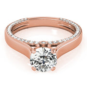 Celestial Remounts Round Diamond Engagement Ring in 10K/14K gold and platinum with certified lab-grown or natural diamonds