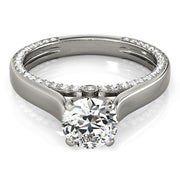 Celestial Remounts Round Diamond Engagement Ring in 10K/14K gold and platinum with certified lab-grown or natural diamonds