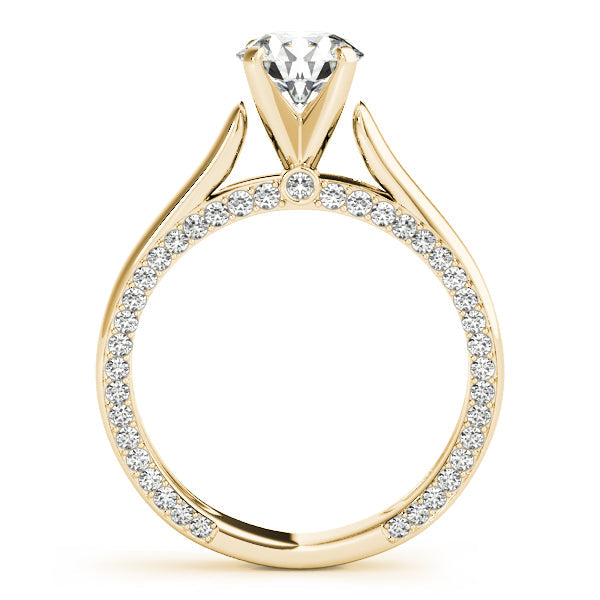 Celestial Remounts Round Diamond Engagement Ring in 10K/14K gold and platinum with certified lab-grown or natural diamonds