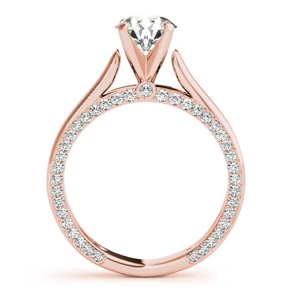 Celestial Remounts Round Diamond Engagement Ring in 10K/14K gold and platinum with certified lab-grown or natural diamonds