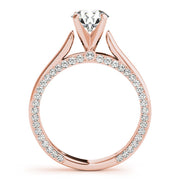 Celestial Remounts Round Diamond Engagement Ring in 10K/14K gold and platinum with certified lab-grown or natural diamonds