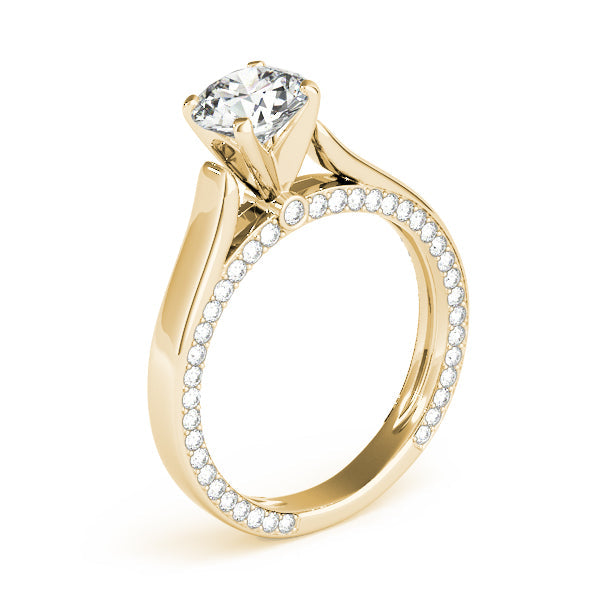 Celestial Remounts Round Diamond Engagement Ring in 10K/14K gold and platinum with certified lab-grown or natural diamonds
