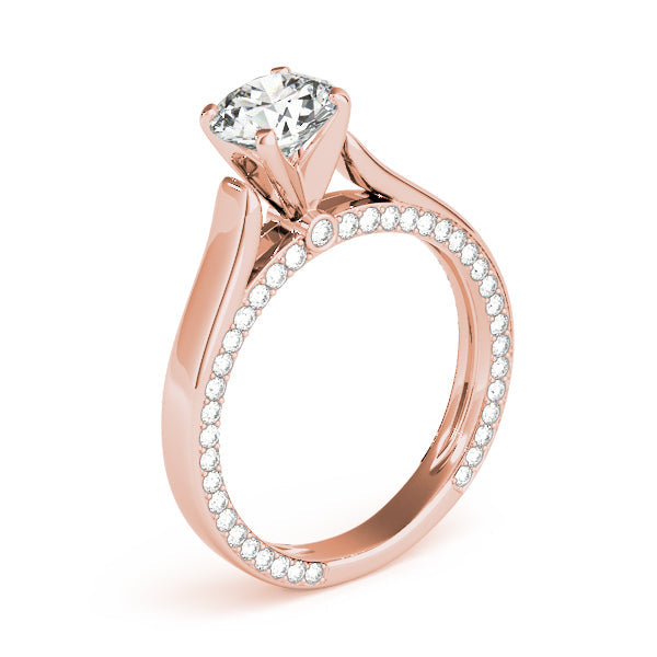 Celestial Remounts Round Diamond Engagement Ring in 10K/14K gold and platinum with certified lab-grown or natural diamonds