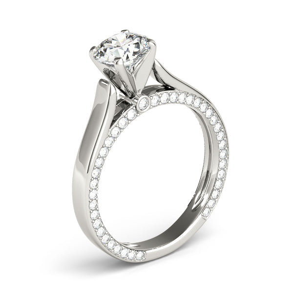 Celestial Remounts Round Diamond Engagement Ring in 10K/14K gold and platinum with certified lab-grown or natural diamonds