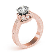 Splendid Solitaires Round Diamond Engagement Ring in 10K/14K gold and platinum with certified lab-grown or natural diamonds
