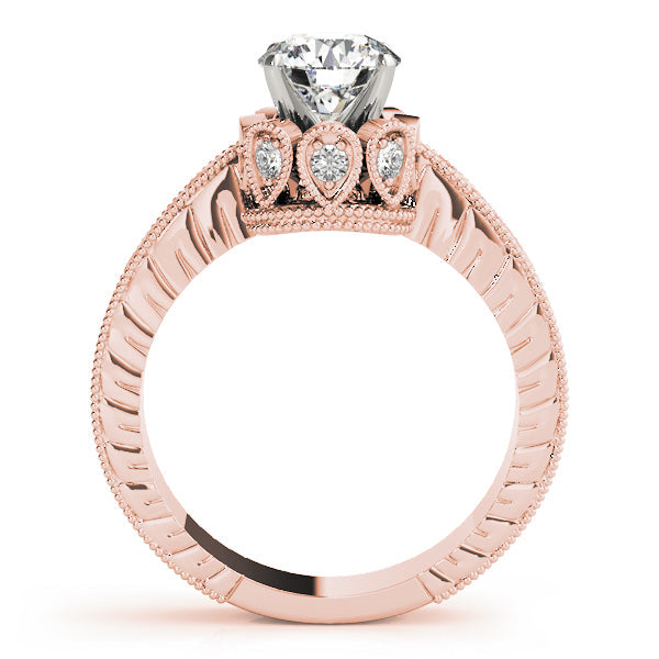 Splendid Solitaires Round Diamond Engagement Ring in 10K/14K gold and platinum with certified lab-grown or natural diamonds