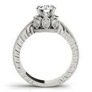 Splendid Solitaires Round Diamond Engagement Ring in 10K/14K gold and platinum with certified lab-grown or natural diamonds