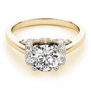 Adored Solitaires Round Diamond Engagement Ring in 10K/14K gold and platinum with certified lab-grown or natural diamonds