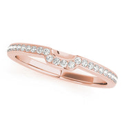 Prong-in-Channel Curved Half Eternity Ring in Gold & Platinum