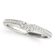 Prong-in-Channel Curved Half Eternity Ring in Gold & Platinum